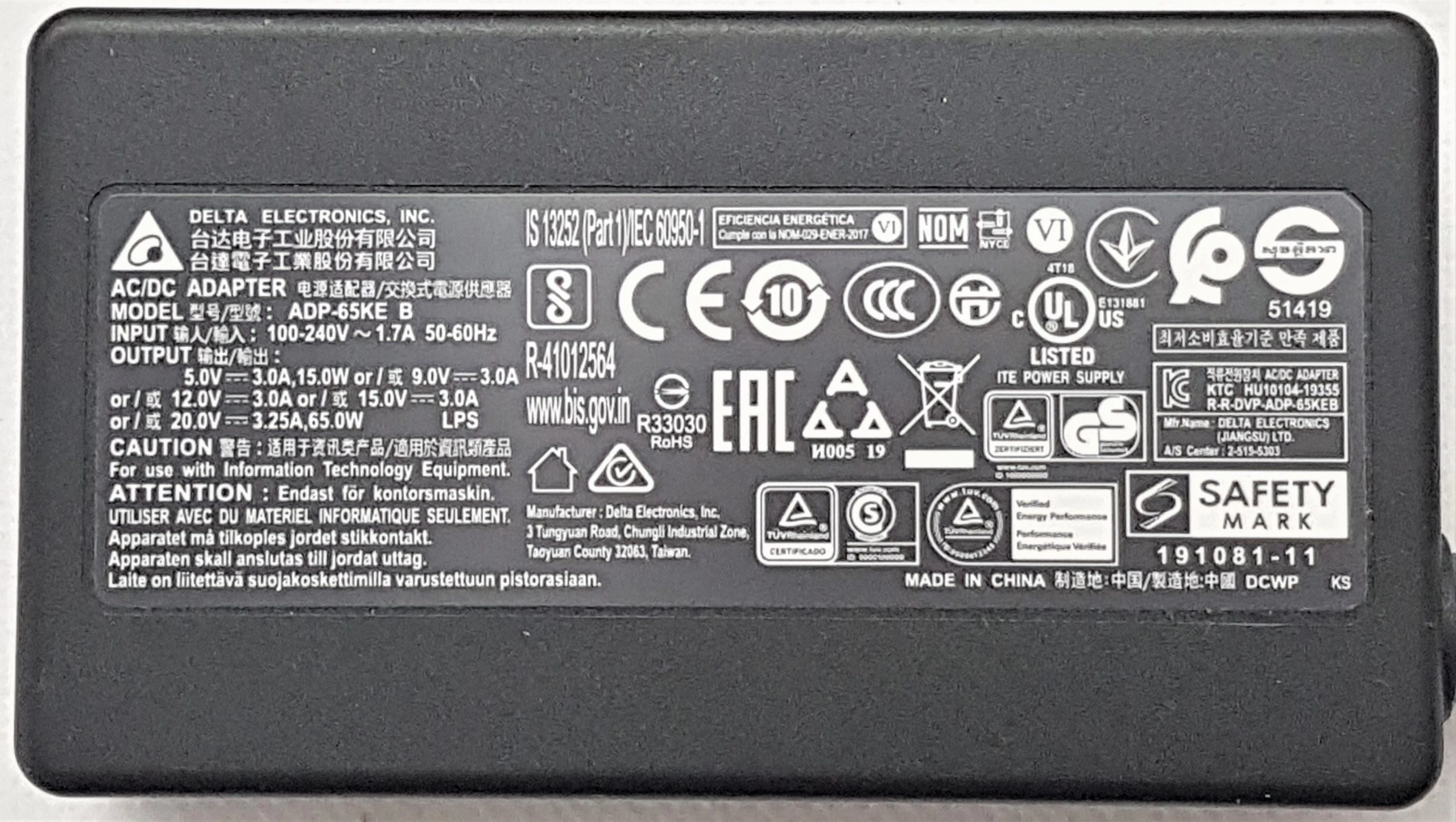 Genuine DELTA 65W USB Type-C Universal Charger - Image 3