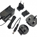 Model 2AAJ018FC, 12V, 1.5A (18W) AC adapter with interchangeable wall plugs for  Europen, United Kingdom, United State, Australia