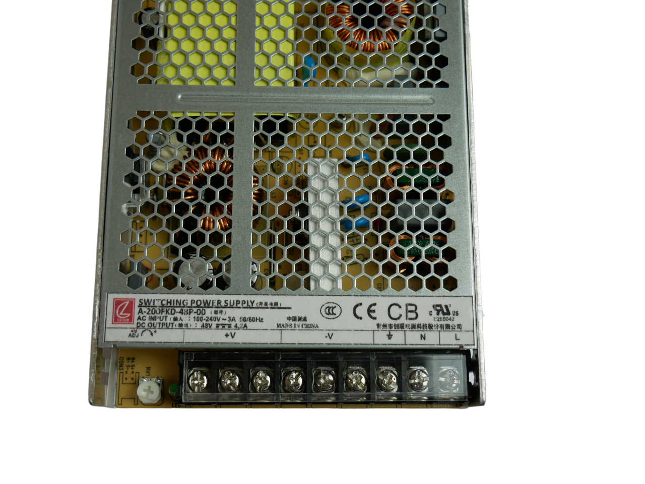High Quality 48V 4.2A 200W Industrial Power Supply, Model A-200FKD-48P-00 - Image 2