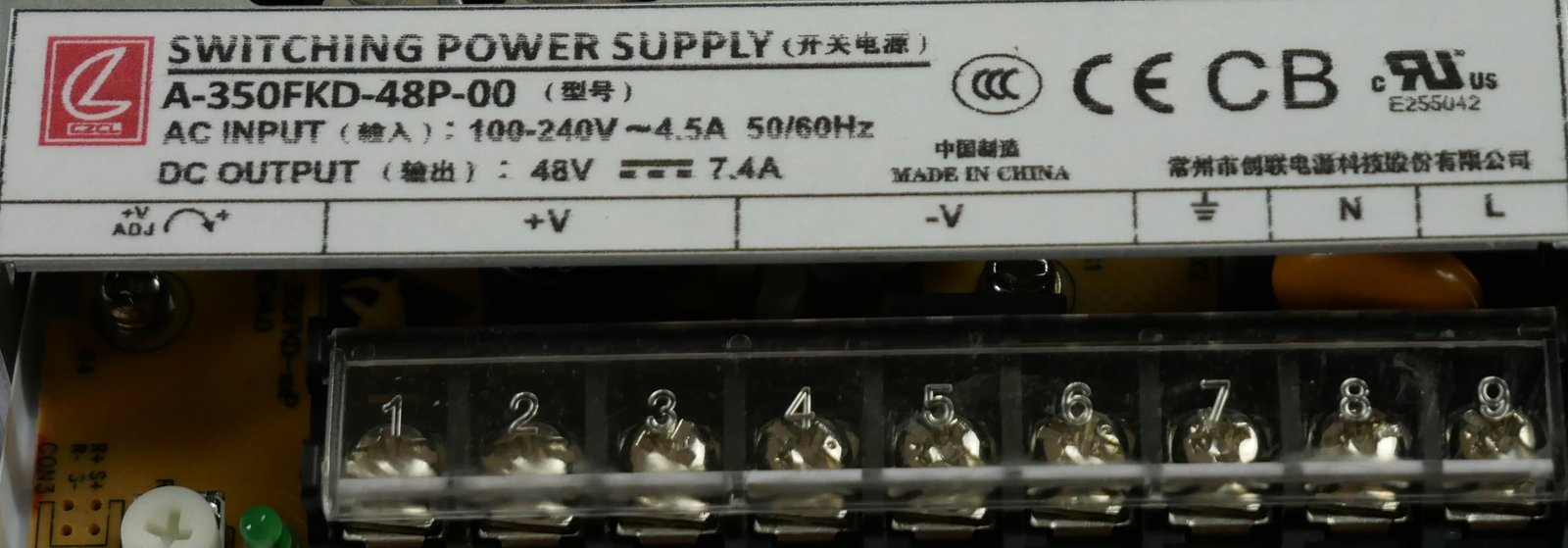 Genuine A-350FKD-48P, 48V 7.4A 350W Industrial Power Supply Unit - Image 6
