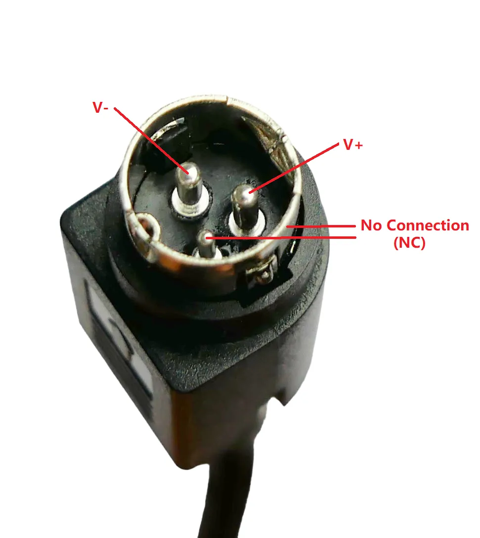 2.1mm Barrel To 3 Pin DIN Plug Convert Cable (Pin1-, Pin2+) - Image 3