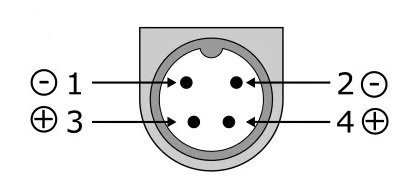 2.5mm Barrel To 4 Pin DIN Plug Convert Cable With Pin1,2 Negative Poles - Image 4